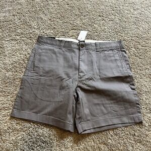 New With Tag J.Crew Factory Men's Sz 33 Slate Gray 7"‎ Flex Chino Short L0923